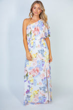 Load image into Gallery viewer, White Birch Garden Diva Floral One-Shoulder Maxi Dress
