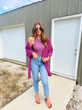 Load image into Gallery viewer, Plum Chunky Cardigan
