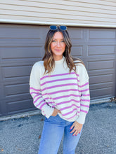 Load image into Gallery viewer, Perwinkle Striped Sweater
