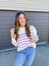Load image into Gallery viewer, Perwinkle Striped Sweater
