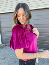 Load image into Gallery viewer, Berry Velvet Blouse
