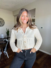 Load image into Gallery viewer, Cream Scalloped Sweater
