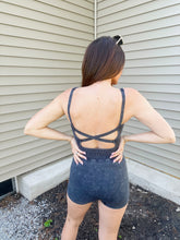 Load image into Gallery viewer, Ash Black Washed Romper
