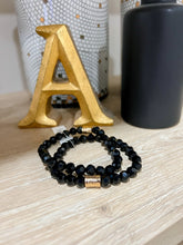 Load image into Gallery viewer, Black + Gold Bracelet Set
