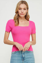 Load image into Gallery viewer, Pink Square Neck Blouse
